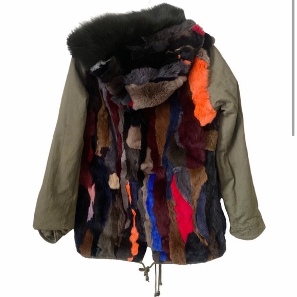 Bloomingdales Aqua Multi Color Anorak Jacket - Picture 5 of 7